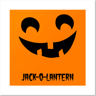 Jack-O-Lantern Halloween Face Posters and Art